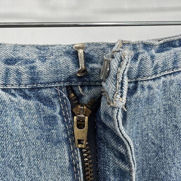 Gloria Vanderbilt‎ Denim Skirt Eyelet Floral Embroidery Boho Cottagecore Size 6 - Picture 3 of 7